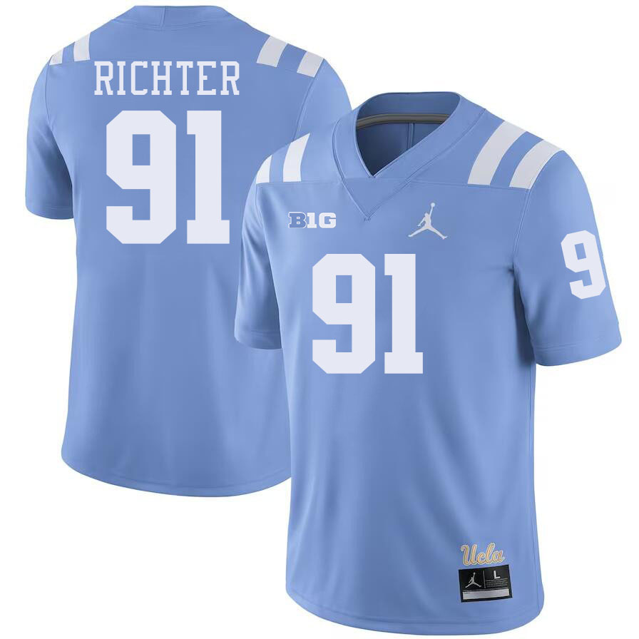 Men #91 Brody Richter UCLA Bruins College Football Jerseys Stitched-Power Blue